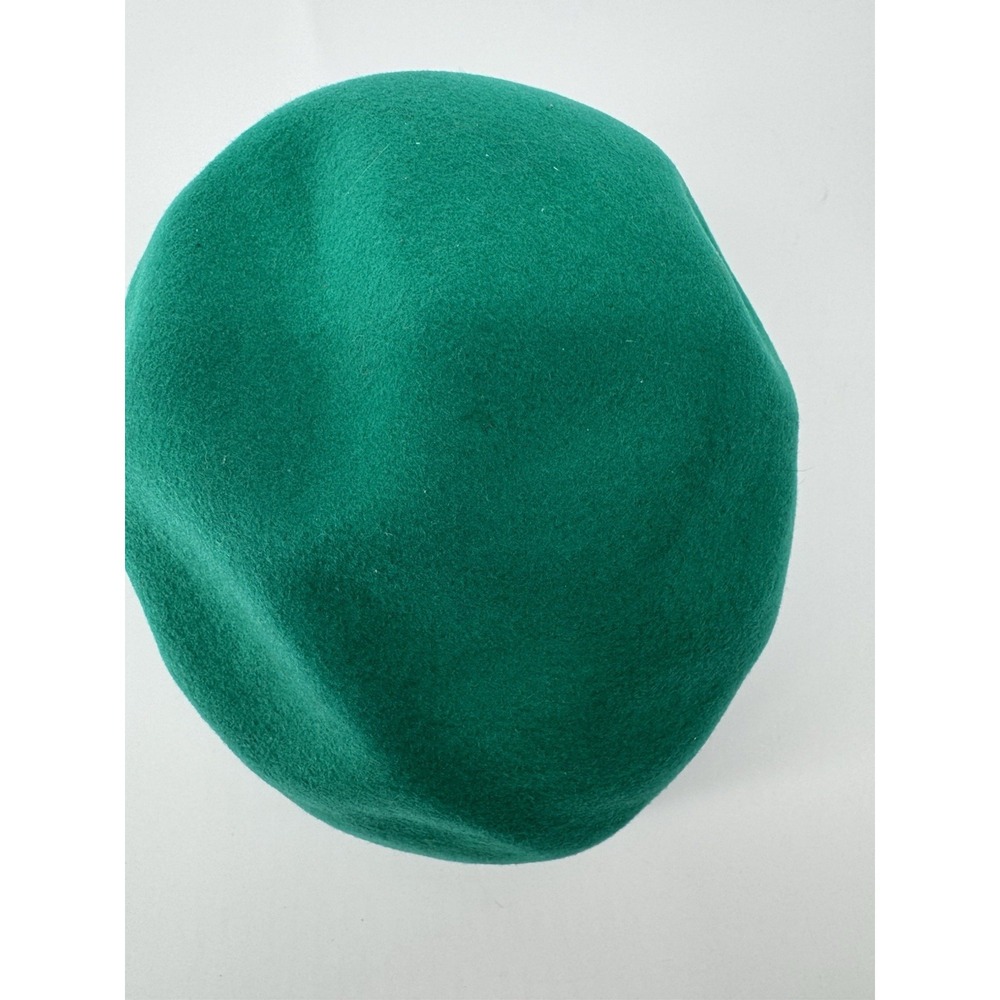 Vintage 60's Oleg Cassini Green Wool Cloche Hat Union Made Equestrian Chic - Picture 7 of 16